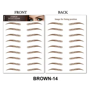 20PCS "6D Waterproof Eyebrow Tattoo Stickers – Realistic Stick-On Makeup for Effortless Beauty"