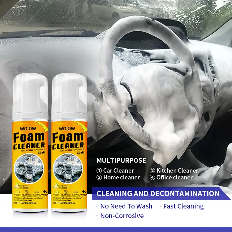 Car Interior Foam Cleaner – Cleans Leather Seats, Plastic Trim & Roof Liner – Ideal for Holiday Detailing,a magic tool for decontamination and deodorization, without damaging the leather. Car Cleaning Agent Car Cleaning Supplies