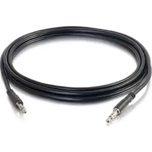 C2G  10 ft. Slim Aux 3.5 mm Male to Male Cable - Black