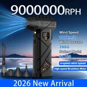 2026 New Handheld Brushless Fan, Strong Turbine Motor, 4 Speeds, Adjustable Wind, Rechargeable Battery, Portable, Multi-Use