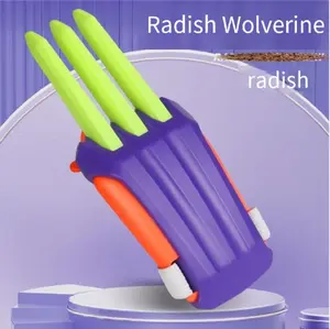 Tik Tok boom glow-in radish Wolverine Claw knife retractable creative toy Wolverine claw radish claw radish fork Men gift