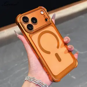 New Luxury for Magsafe Matte Acrylic Case for iPhone 17/16/15/14/13/ProMax/Pro/Plus  Magnetic Camera Film Protector Bumper Shockproof Cover