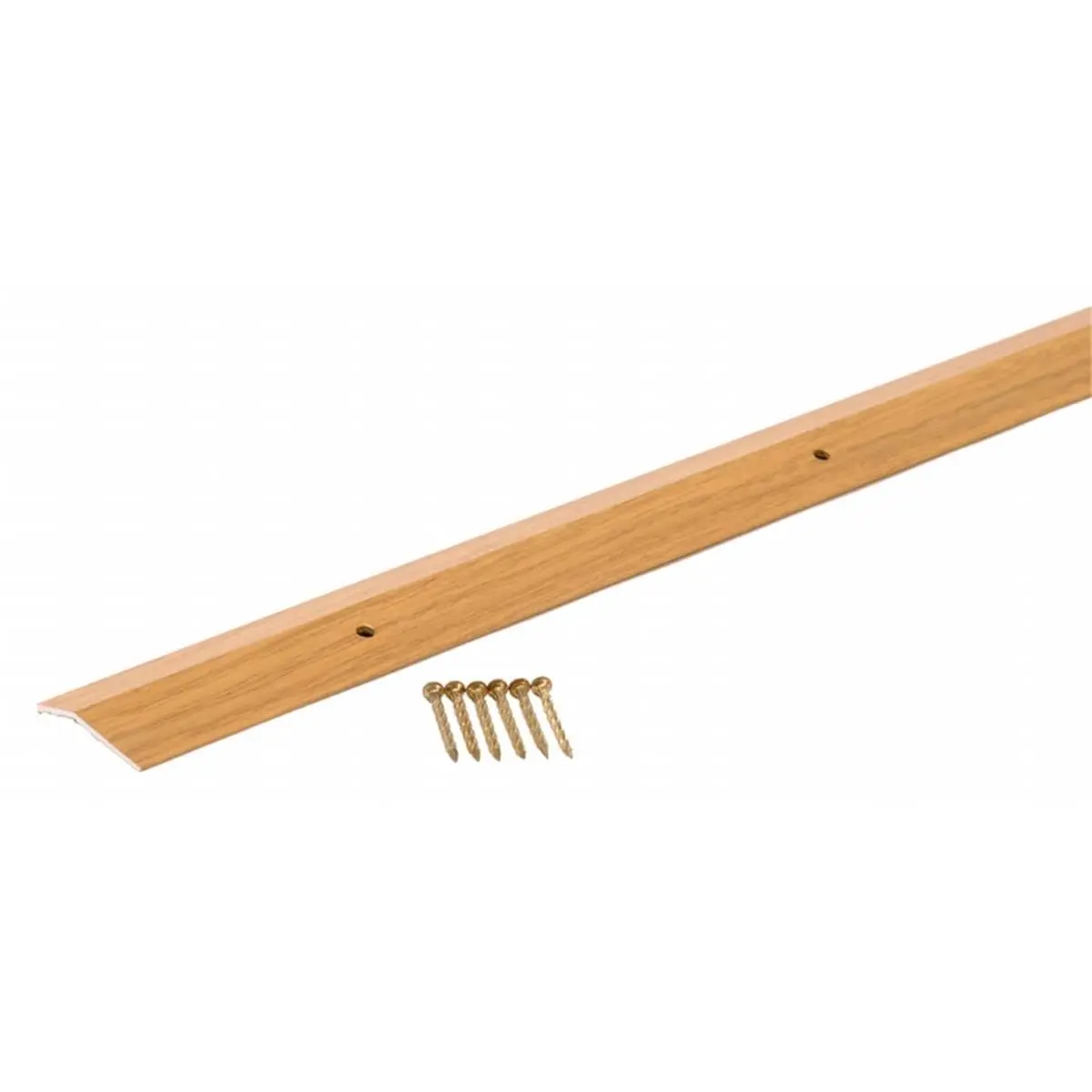 MD Products Carpet Trim Floor Transition Strip - Durable Aluminum with Metaldecor Oak Wood Finish, Screw Nails Included, 1.38in x 72in, Indoor Use (Indoor Recreation Equipment)