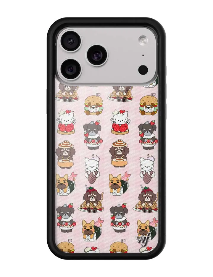 Wildflower Cases x Father Kels Collab Custom iPhone Smartphone Case, Limited Edition Trendy Accessory, Raised Protective Black Bumper, Cute Aesthetic Food-Themed Characters, Women's Owned Small Business Handheld Devices Item, Gift for Her