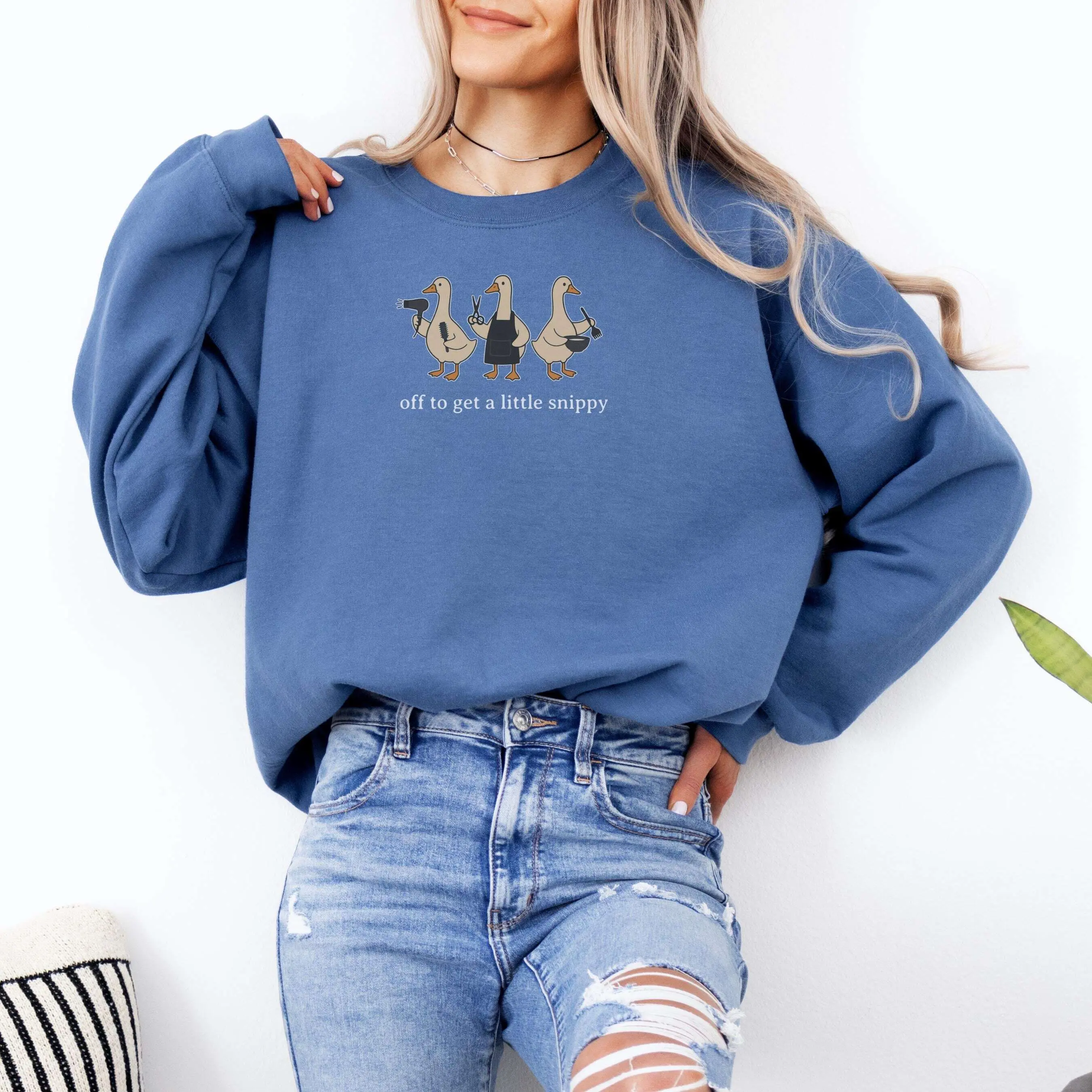 Hair Dresser Sweatshirt, Funny Hair Stylist Goose Crewneck, Cute Barber Shirt Gift