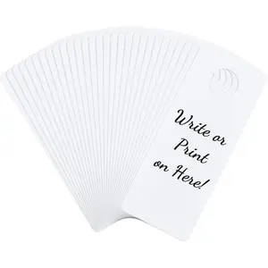 30 count PVC Door Knob Hangers 8x3.23 inch Blank Door Signs to Write Your Own Messages for DIY Craft  Office Hotel Restaurant Decoration