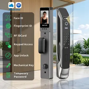 6068 Mortise Smart Face Recognition Lock, Heavy Duty Biometric Fingerprint Door Lock, Works with Wishome App