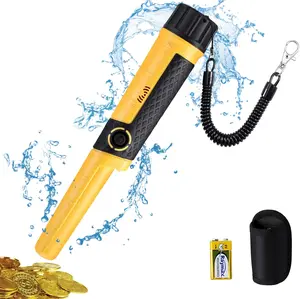 Pinpointer Detector, Waterproof Detecting Wand with 360° Side Scan, Treasure Hunting Probe for Coins Gold Jewelry, Detector Accessories for Beginners