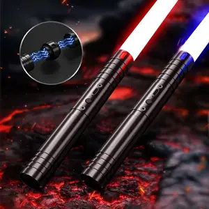 Adjustable Modes Light Saber, RGB 15 Colors Light Saber Toys with Sound, Rechargeable Swords Toy, USB Rechargeable Lightsaber, Suitable for Birthday Party Gifts
