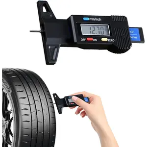Digital Tire Tread Depth Meter, Large LCD Display Car Tire Tread Depth Gauge, Precision Professional Measuring for Motorcycle, Car, Trucks