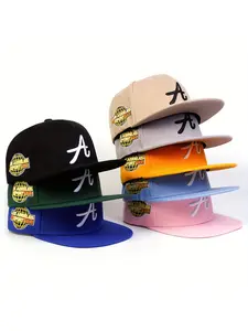 Unisex a Letter Side Baseball Cap, Adjustable Sun Protection Casual Hat, Fitted Asymmetrical Design for Spring & Fall Outdoor Travel, Adjustable Stylish Hat