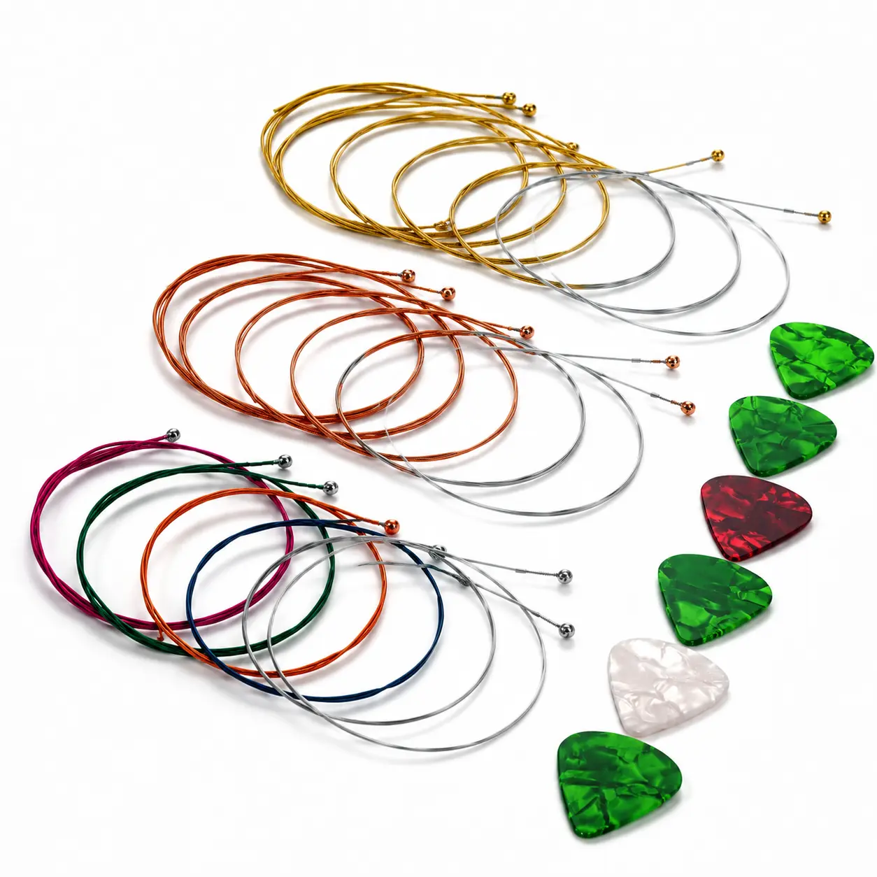 Anti-Rust Steel Acoustic Guitar Strings Replacement Kit - 3 Sets, for Beginners & Musicians