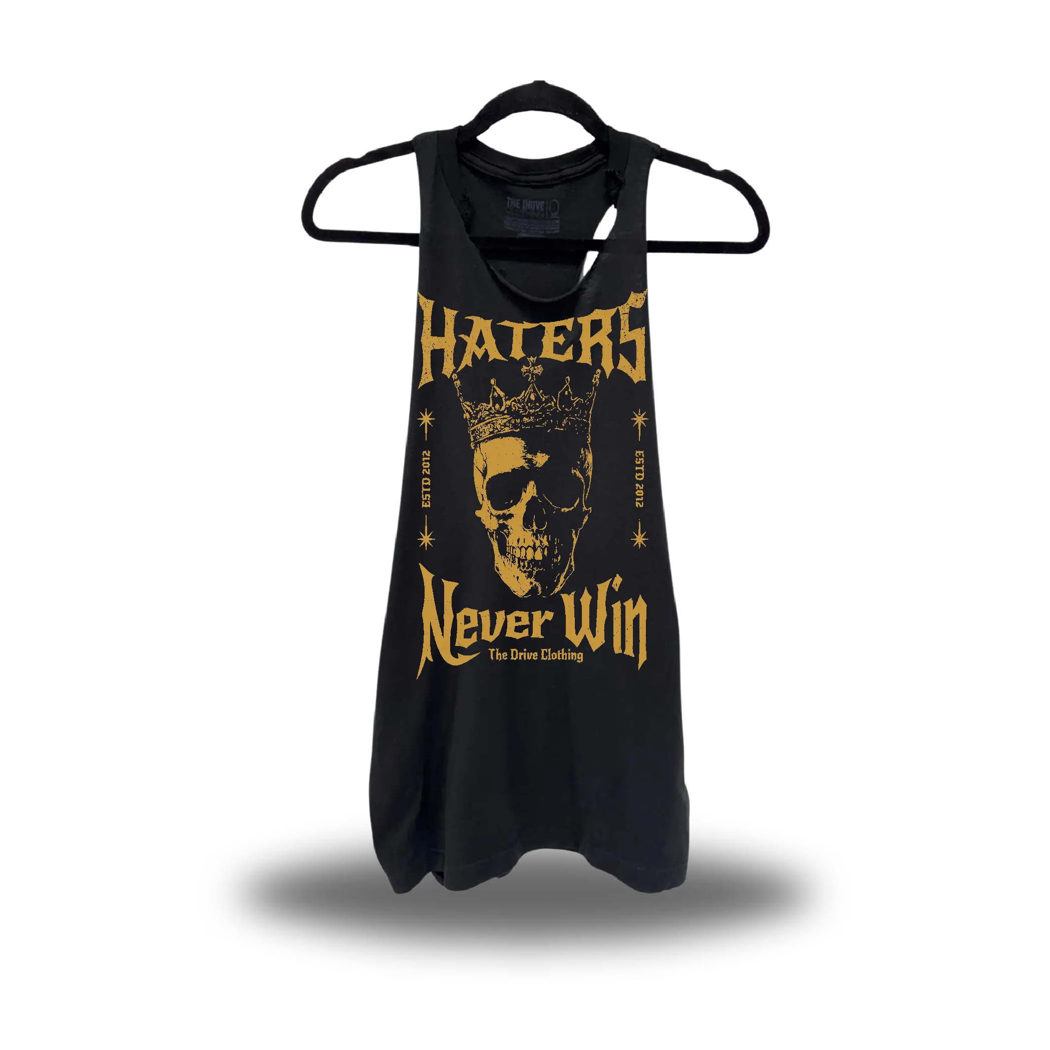 TheDriveClothing Haters Road Rash Black Stringer Tank Top – Y2K Streetwear Graphic Muscle Tee, Black Vintage Biker Gym Shirt, Unisex Crop Top, Festival Outfit, 100% Ring-Spun Cotton