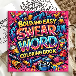 Children's English word puzzle coloring book, fun learning away from electronic products, early education workbook to improve concentration, Watercolor Painting Book