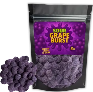 Sour Grape Gushers - (8oz Large Bag) - Sour Grape Gushers Snack  - Ships Same Day! Candy Sweet
