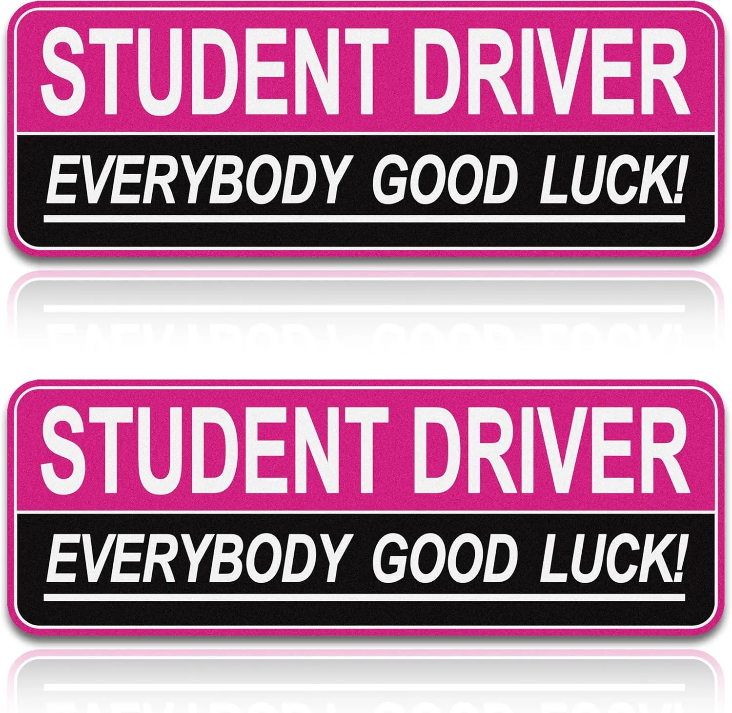 Student Driver Magnet for Car,Safety Warning Be Patient New Driver Sticker-Colorful,Eflective,Weather Resistant Bumper Sticker Magnetic Reflective Rookie Drive