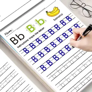 Children's Alphabet Handwriting Workbook: A preschool writing workbook containing common vocabulary, suitable for kindergarten children and children aged 3 and up. ABC Printed Handwriting Book.