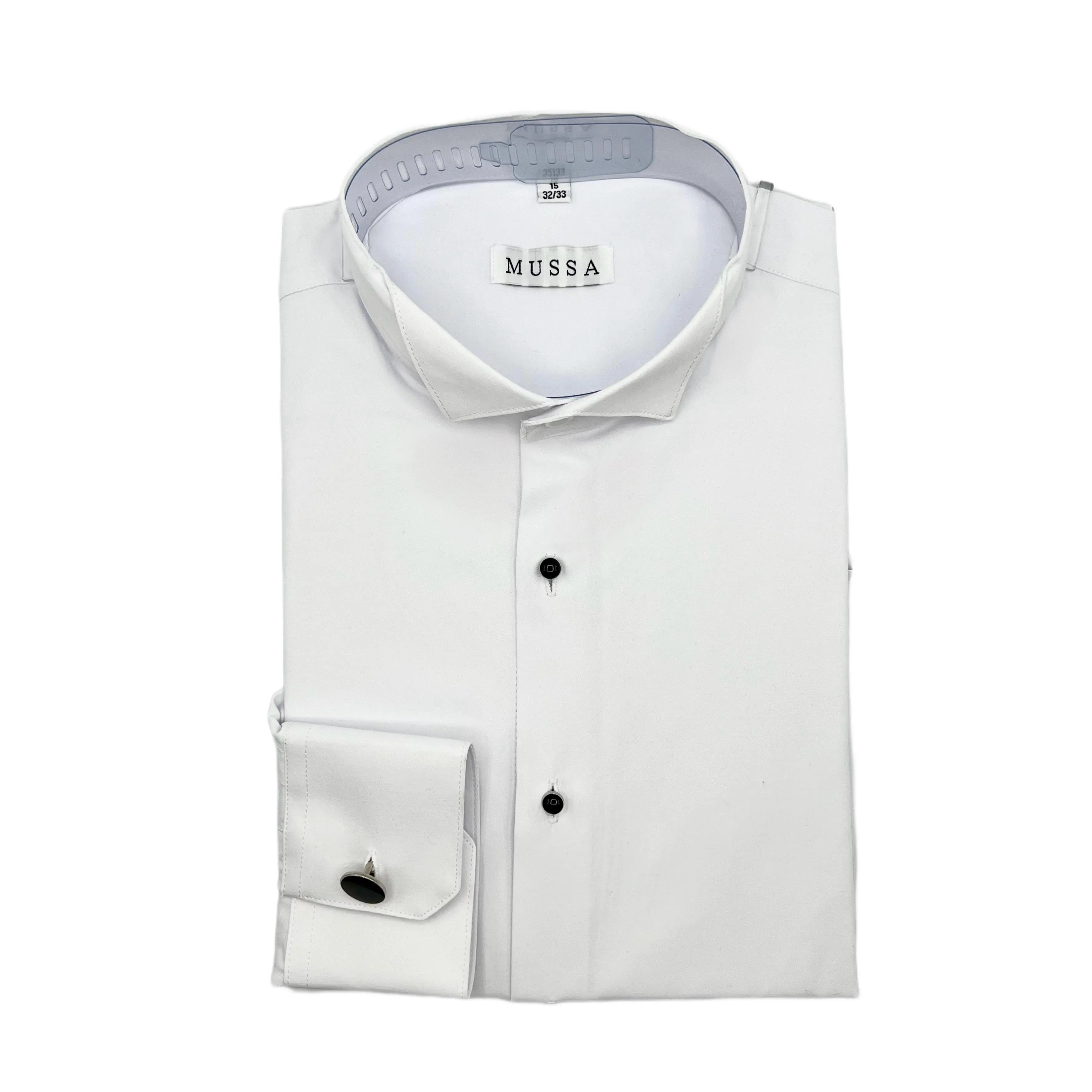 Mussa Tuxedo Wing Tip Shirt - White