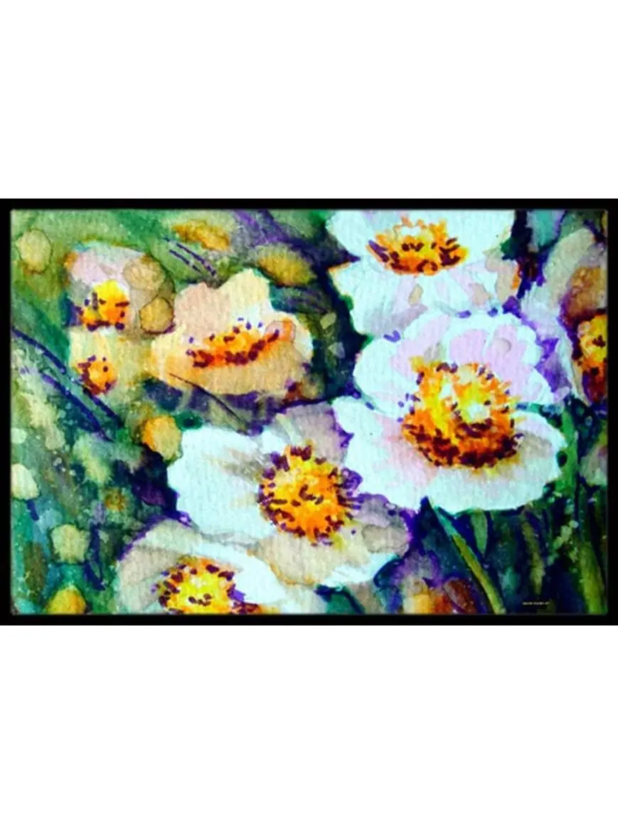 Carolines Treasures PJC1108JMAT Raindrops On Poppies Indoor & Outdoor Mat- 24 x 36 in.