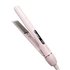 Zilory 2 in 1 Lightweight Hair Straightener and Curler Iron, 1.2-Inch Wide Curling and Straightening Wand with Hair-Protected Ceramic and Negative Ionic Plate, Portable Flat Iron with Ranged Voltages For Long to Short Hair Traveling and Daily Use