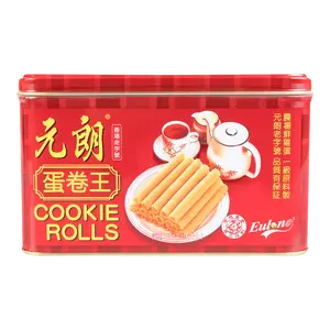 EULONG Hong Kong Original Flavor Egg Rolls Canister 454g - Premium Festive Gift Box