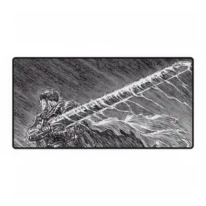 Guts Berserk Anime Desk Mat, Berserk Gaming Mouse Pad, Keyboard Mat, Guts Swordman Desk Mat For Office, Gift For Gamer