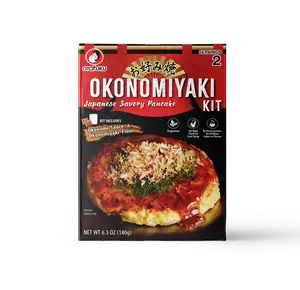 Okonomiyaki Kit - Includes Okonomiyaki Flour and Okonomiyaki Sauce for Japanese Savory Okonomiyaki Pancakes (2 Servings)