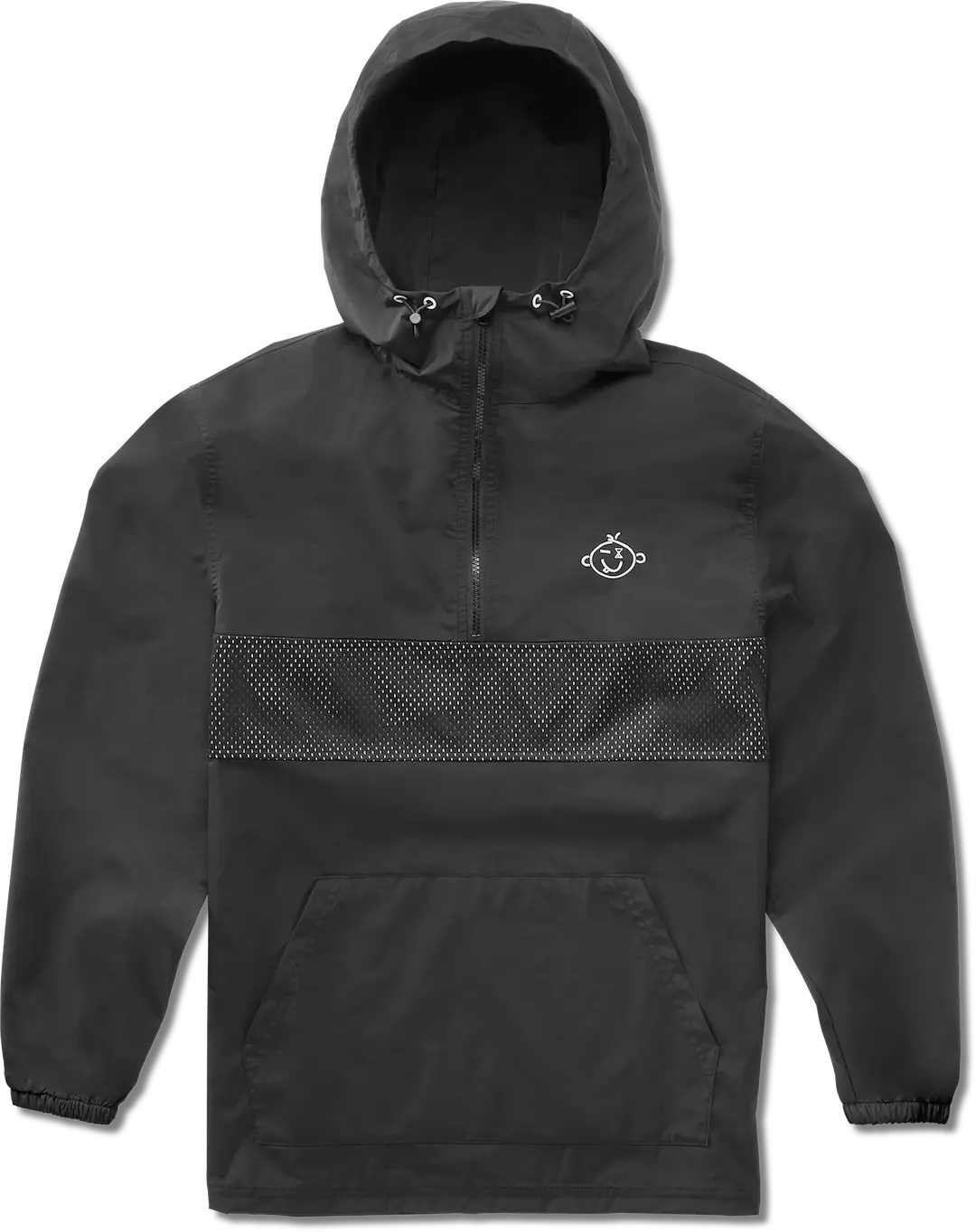 etnies Sour Solution Men's Anorak Hoodie, Waterproof 4-Way Stretch Fabric with a Reflective Hem and Kangaroo Pocket - Menswear, Sweatshirts, Embroidered