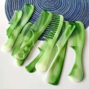 10-Pack Plastic Combs, Durable Abs Handle, Fine Teeth Design, Elegant Jade Look, Suitable for Daily Use, Hair Care Comb, Hair Brush Set, Hair Styling Combs