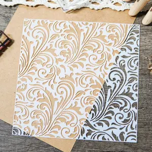 Elegant Foliage Template Reusable Vine Pattern for DIY Home Decor Scrapbooking Durable Plastic Hand Tool for Painting