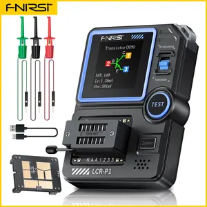 FNIRSI LCR-P1 Multifunction Tester Measures Transistors Capacitors Resistors Inductors Diodes MOSFETs and Batteries with Replaceable Patch Seat 1.44 Inch Color Screen and 300mAh Battery fathersdaygift