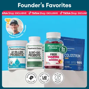 Physician's Choice Founder's Favorites Bundle: Gut & Immune Health with 60B Probiotic, Colostrum, Fiber Gummies & Bloat & Gas Probiotic