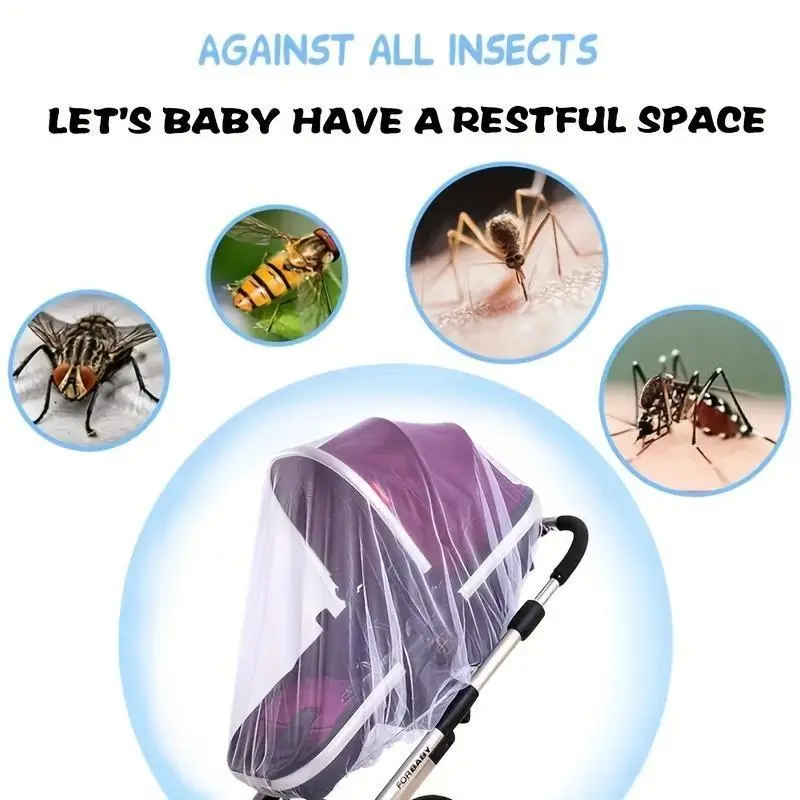 Stay Protected from Mosquitoes with this Durable Pink Stroller Mosquito Net - Stroller Accessories Perfect for Newborn Baby Strollers, Bassinets, Cradles, Playards, Pack N Plays & Mini Cribs! Christmas Halloween Gift