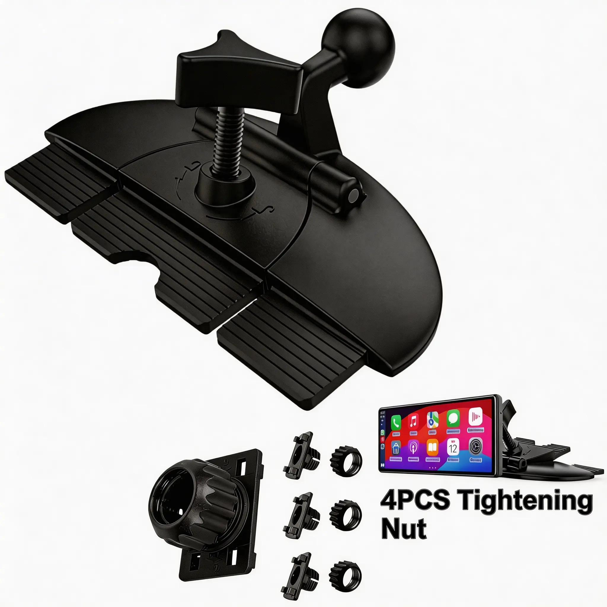 CD Slot Mount for Garmin GPS, CarPlay Screens  | 17mm Ball Joint Adapter
