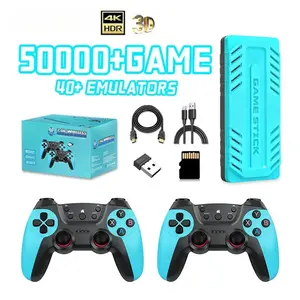 U36 Wireless Game Stick Retro Gaming Console S905 128G 50,000+ Games Support 40+ Classic Emulators For PS1/PSP 4K HDMI Kid Gifts