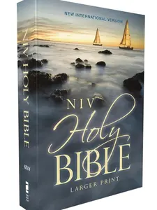 NIV, Holy Bible, Larger Print, Economy Edition, Paperback, Blue, Comfort Print Daily Devotional Journal Modern Guide Set
