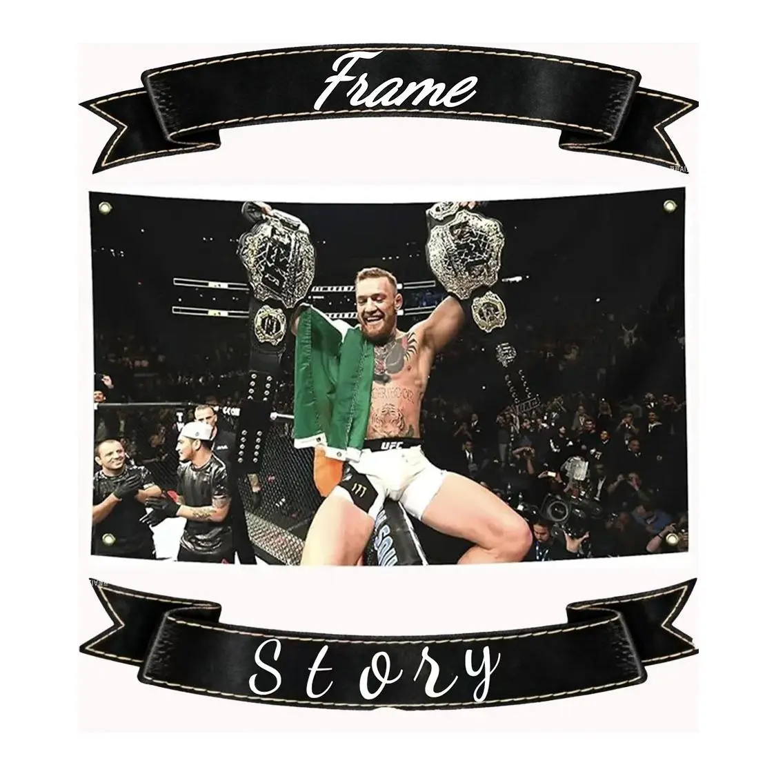 Conor McGregor Boxing Flag Poster Wall Banner for Men's Cave, Durable Home Decor Tapestry with Brass Grommets, 3x5 Ft, Aesthetic Appeal, Ideal for Indoors Dorm Rooms & Outdoor Events