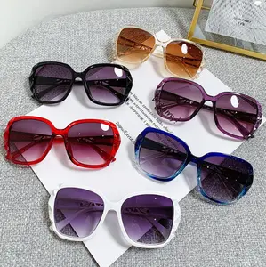 5-pack unisex retro tinted lens glasses, stylish casual frame glasses, suitable for daily use, fashion accessories for outdoor activities Heart Shaped Sunglass High Quality Sunglasses