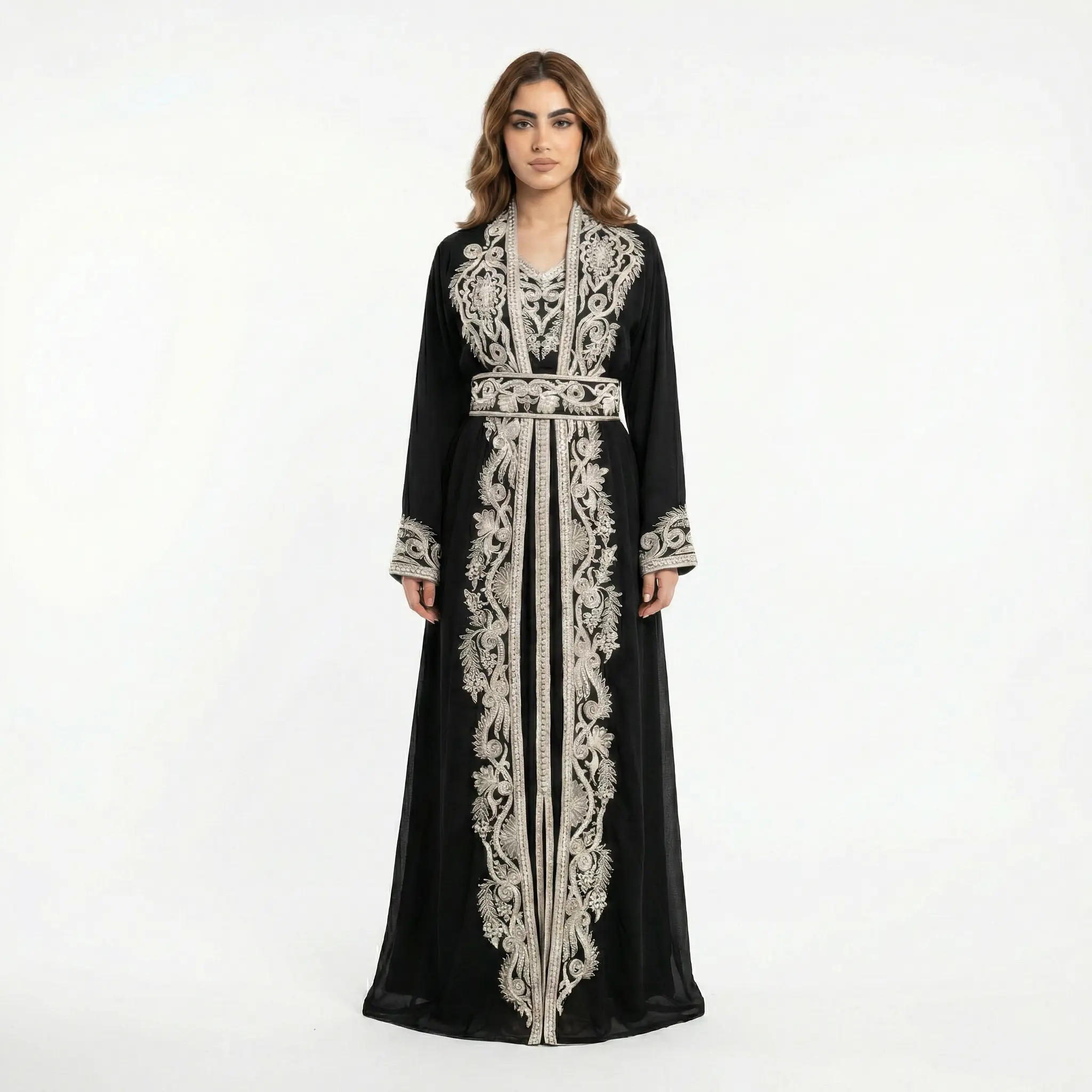 Daisy Kuftan  - Women's Embrodiered Moroccan Caftan Dress, Arabic Dress, Ceremony Dress, Modest, Maxi - Eid, Ramadan, Gifts for Her Kaftan Embroidered