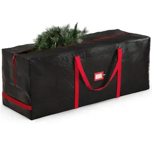 Zober Christmas Tree Storage Bag - Artificial Trees - Plastic, Waterproof Christmas Tree Bag For Storage Box For Xmas - Strong, Durable Handles - Label Card Slot