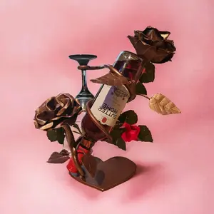 "Rose Gold" wine bottle holder