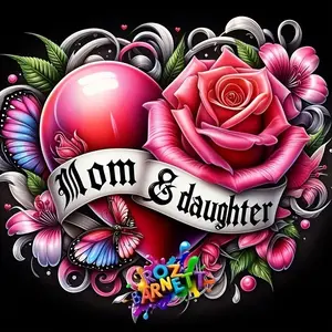 Rose & Butterfly Pattern DIY Diamond Arts Colorful Painting Kit without Frame, DIY 5D Diamond Arts Colorful Painting Kit, Wall Art Decor for Home, Handicraft