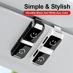 Durable Abs Resin Car Sunglasses Holder Clip, Secure Fit for All Vehicle Models, Fashionable Eyewear Organizer for Sun Visor