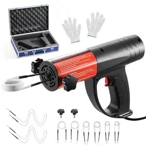 Summervibes VEVOR Induction Heater Bolt Removal, 1500W 110V Magnetic Induction Heater Kit, Handheld Nut Buster Tool, Mini Heating Machine for Rusty Screw Removing, Car Garage Repairing Tools with 8 Coil and Box