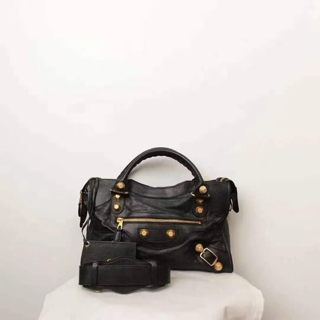 Pre-owned Balenciaga Le City Lambskin Motorcycle Bag, Shoulder & Handheld Bag