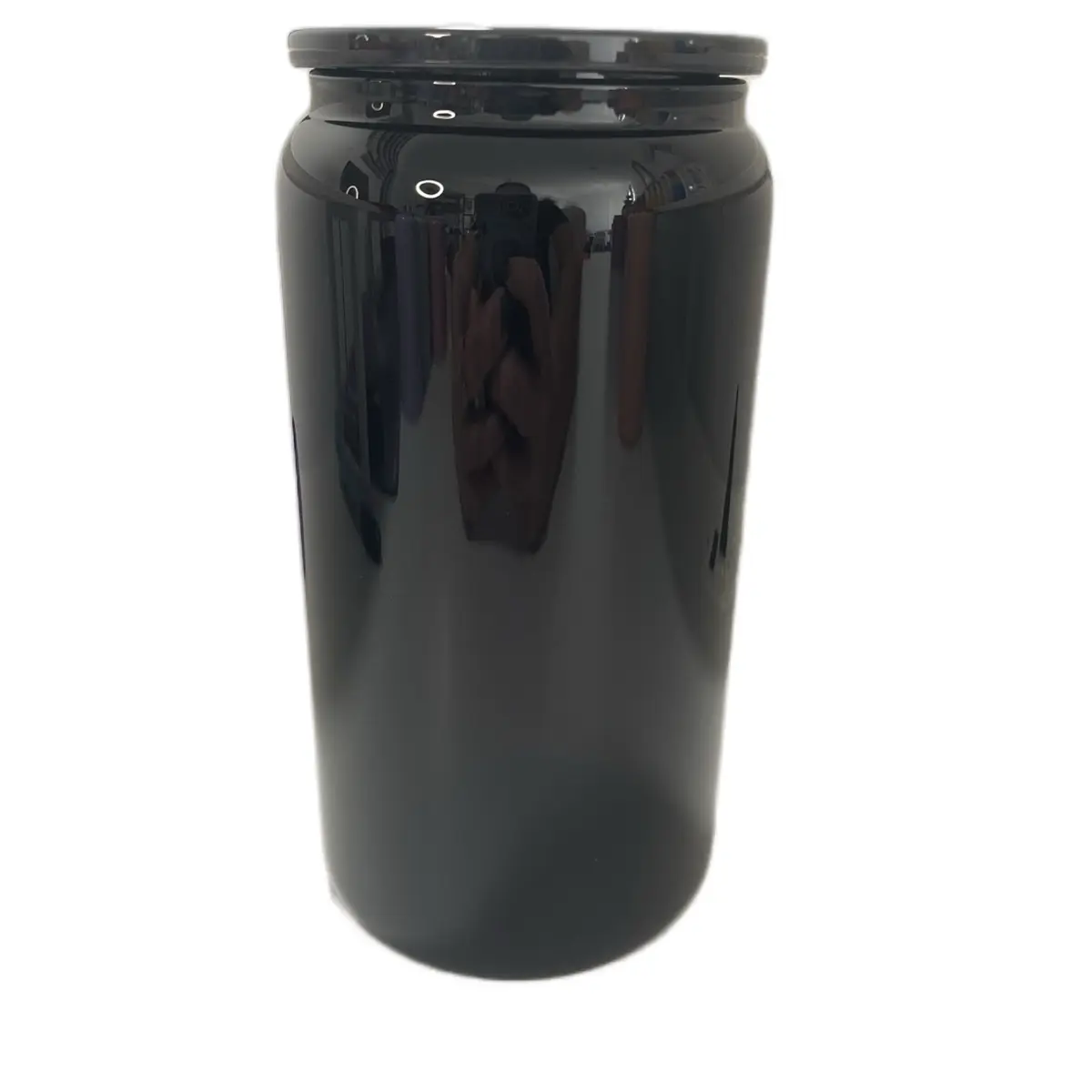 Black Glass 16 oz Drinkware - Durable Glass with No Color or Texture Enhancement