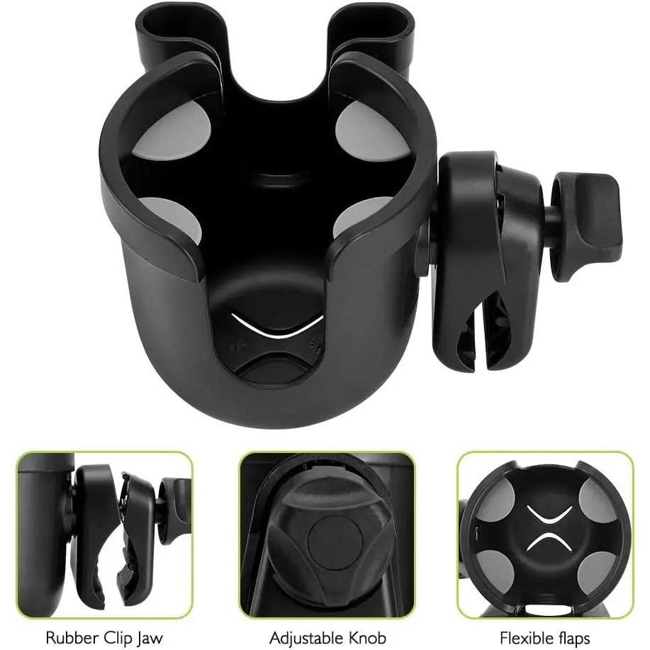 Stroller Cup Holder with Hook, Bike Cup Holder, Universal Cup Holder for Uppababy Nuna Doona Strollers, 2-in-1 Cup Phone Holder for Stroller Bike Wheelchair Walker Accessory Stroller Cup Holder with Hook, Bike Cup Holder, Universal Cup Holder for Uppababy Nuna Doona Strollers, 2-in-1 Cup Phone Holder for Stroller Bike Wheelchair Walker Accessory