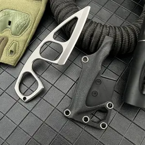 Mini Fixed Blade Knife 440C Full Tang Pocket EDC Knives with ABS Sheath Easy To Carry Outdoor Neck Knifes