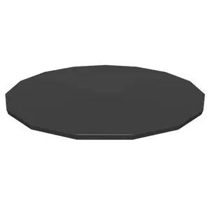 Bestway Round Pool Cover for 15 Foot Above Ground Pools, Black (Cover Only)