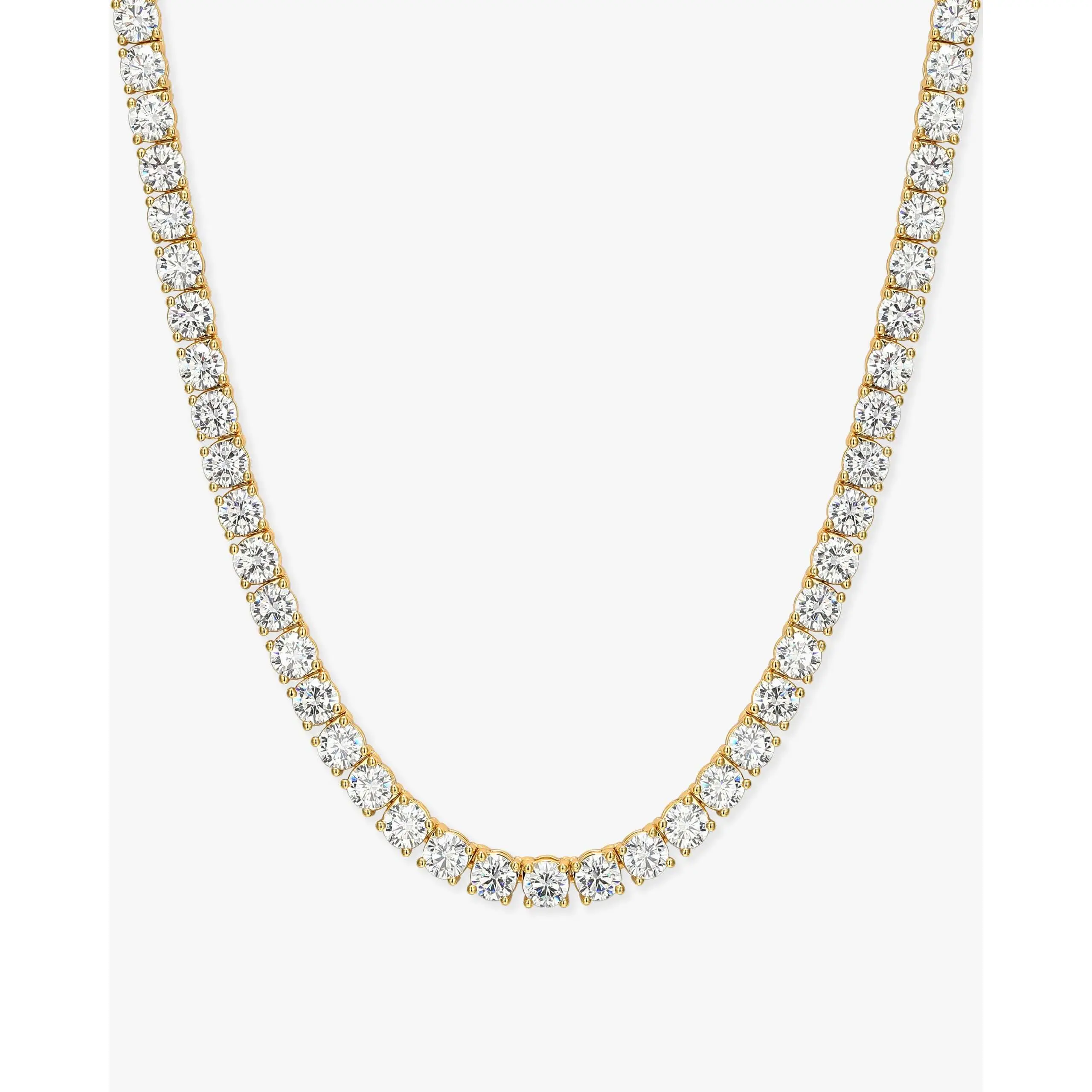JAXXON Tennis Chain Round Cut 4mm - Gold - Box Clasp JAXXON Tennis Chain Round Cut 4mm - Gold - Box Clasp